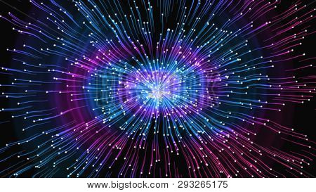 Bright Abstraction - Impulses In Different Directions, Distortion Of Space, Univers , 3d Rendering