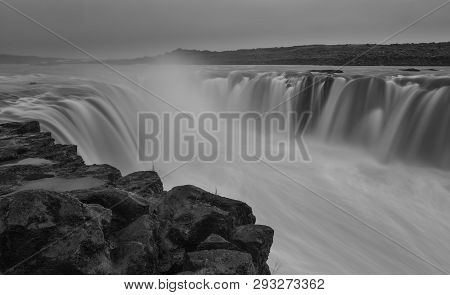 Selfoss Waterfall In Vatnajokull National Park, Northeast Iceland
