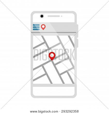 Isolated Gps Mobile App. Vector Illustration Design