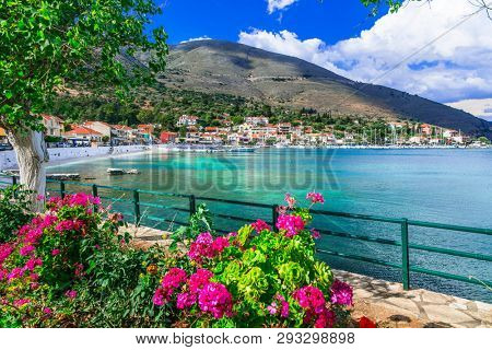 Beautiful scenery of Kefalonia- scenic  Agia Efimia village. Ionian islands of Greece