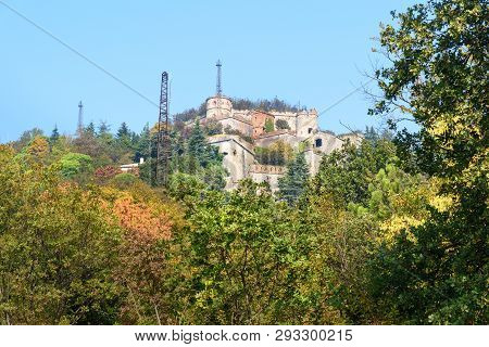 Walls Of Genoa. Fort Sperone On The Mount Peralto In Genoa. Italy