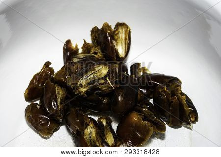 Hushaf - Date Milk, A Traditional Dish Of Ramadan, Cooking, Ingredients, Dates Pitted In A Saucepan