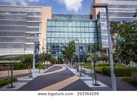 Johannesburg, South Africa, 22nd March- 2019: Exterior View Of Modern Office Building With Glass Fac