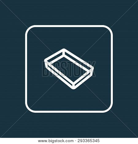 Baking Sheet Icon Line Symbol. Premium Quality Isolated Cake Tray Element In Trendy Style.