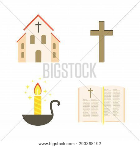Religion Icon Set. Simple Modern Icons. Vector Illustration. Vector