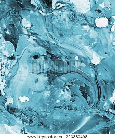 Hand Painted Blue Abstract Background.disign For Background, Banner, Flaer,poster,brochure Etc.