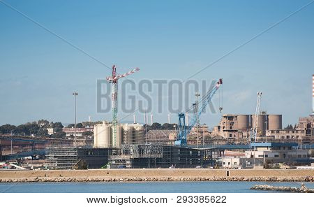 Industrial Area Of Taranto Sea Port, Italy