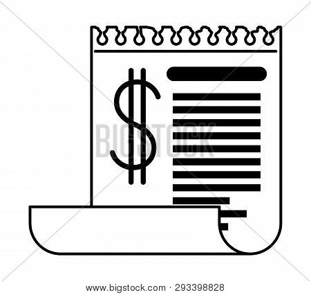 Receipt Shet Isolated Icon Vector Illustration Design