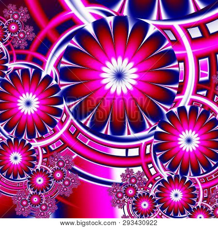 Abstractart Background  Decoration Design Fractal Illustration  Round Wallpaper