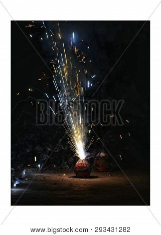The Picture Was Taken During A Firecracker Was Being Fired Up