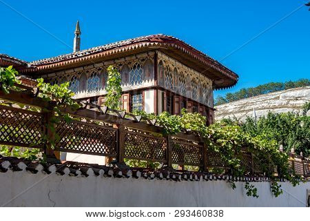 The Khan Palace Or Hansaray Is Bakhchysarai, Crimea. Historical And Cultural Reserve. The Main Palac