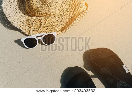 Tropical Beach On Vacation Time, Summer Concept