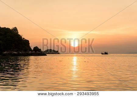 Beautiful Sunrise On Koh Lipe Beach Thailand ,summer Vacation