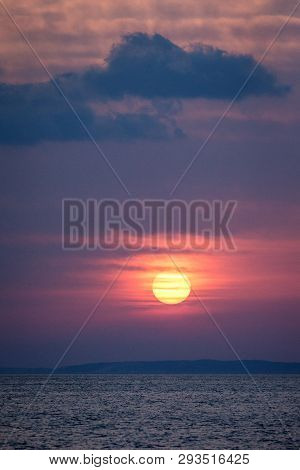Sun Rising Above Kuril Islands, Russia, Wallpaper, View From Hokkaido, Japan, Beautiful Morning Sunr