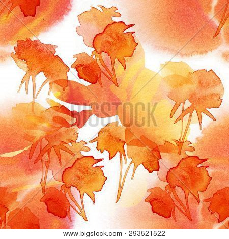 Floral Seamless Pattern. Hand Drawn Illustration. Fullsize Raster Atrwork.