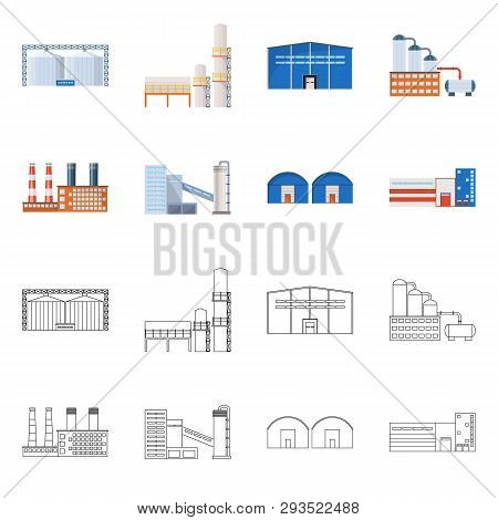 Vector Design Of Production And Structure Symbol. Set Of Production And Technology Stock Vector Illu
