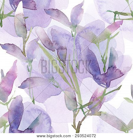 Floral Seamless Pattern. Hand Drawn Illustration. Fullsize Raster Atrwork.