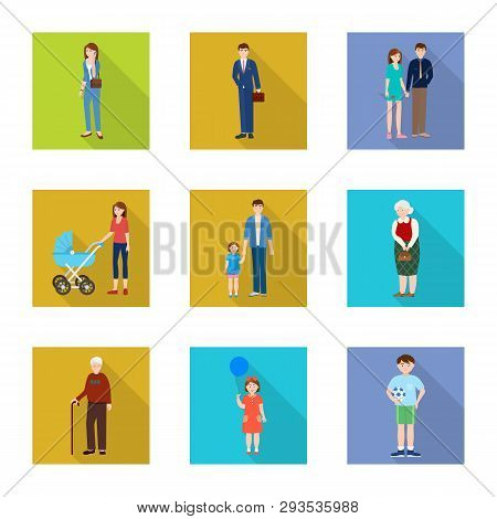 Isolated Object Of Generation  And Happy  Sign. Set Of Generation  And Avatar  Vector Icon For Stock