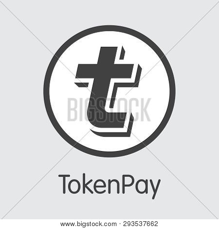 Tpay - Tokenpay. The Logo Of Virtual Momey Or Market Emblem.