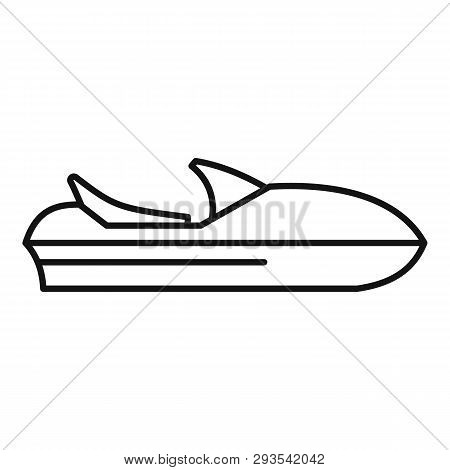 Race Jet Ski Icon. Outline Race Jet Ski Vector Icon For Web Design Isolated On White Background