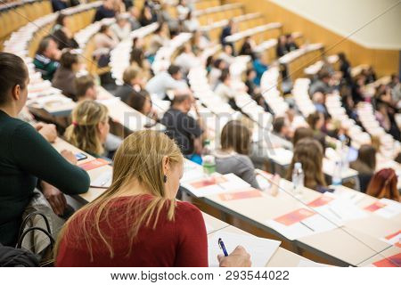 Participants Attending Regular Trade Union Assembly Session At Lecture Room.