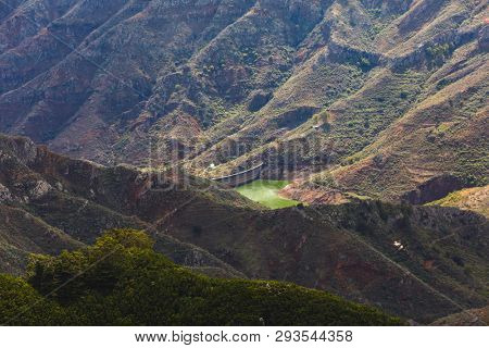 mountains dam in Anaga rural park, Tenerife