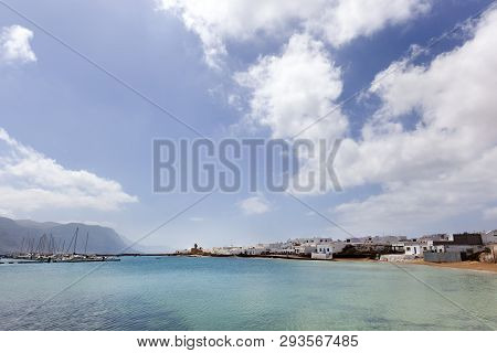 Harbor And Coast Of Caleta De Sebo On The Island La Graciosa Of Lanzarote