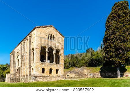 Oviedo, Spain - April 1, 2019: Church Of Santa Maria Del Naranco. A Pre-romanesque Church Built In A