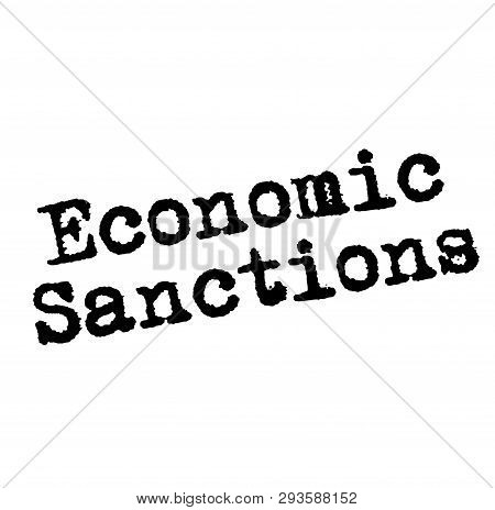 Economic Sanctions Stamp On White Background. Labels And Stamps Series.
