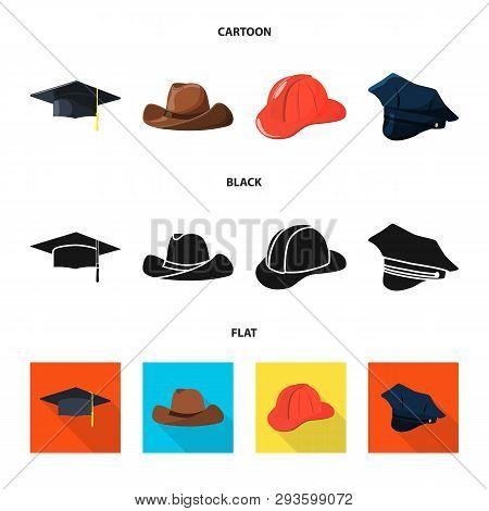 Vector Illustration Of Clothing And Cap Icon. Set Of Clothing And Beret Stock Vector Illustration.