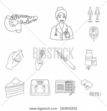 Isolated Object Of Mellitus And Diabetes Icon. Collection Of Mellitus And Diet Stock Symbol For Web.