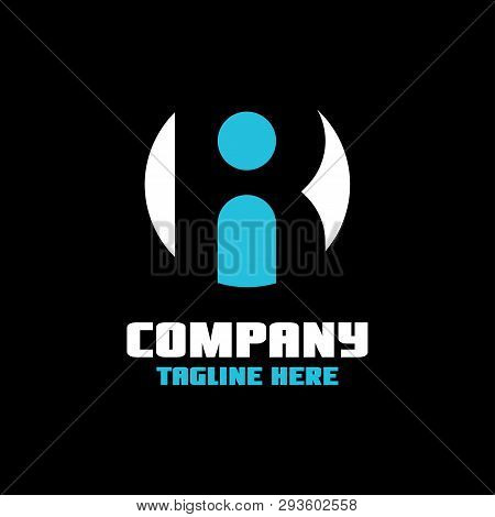 Modern Letter Ri Logo. An Example Of A Vector Illustration.