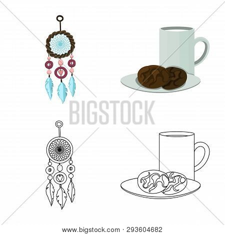 Isolated Object Of Dreams And Night Symbol. Set Of Dreams And Bedroom Stock Vector Illustration.