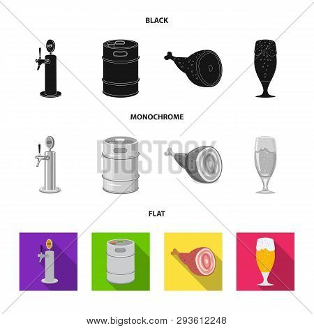 Vector Design Of Pub And Bar Icon. Set Of Pub And Interior Vector Icon For Stock.