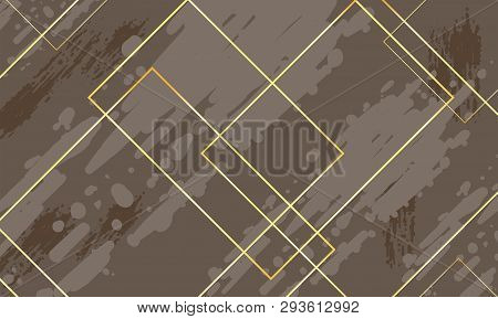 Creative Geometric Wallpaper. Gradient Background. Hand Drawn Brush Strokes. Geometric Elements.