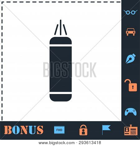 Punching Bag. Perfect Icon With Bonus Simple Icons