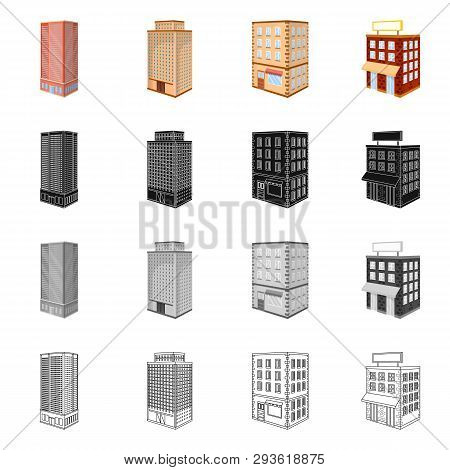 Vector Design Of Construction And Building Logo. Collection Of Construction And Estate Stock Vector 