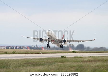 Airplane Takeoff From Airport