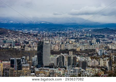 View To Tbilisi City From The Hill Top