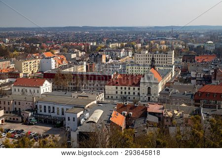 Grudziadz, Kujawsko-pomorskie / Poland - April, 5, 2019: Panorama Of The City Of Grudziądz. Building