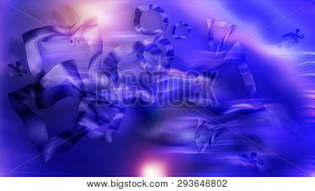 Clear Geometric Abstraction - Distortion Of Space With Shiny Effect, Computer Generated Background, 
