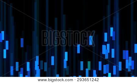 Many Digital Lines In Space - Abstraction Of Data Communication, Computer Generated Background, 3d R
