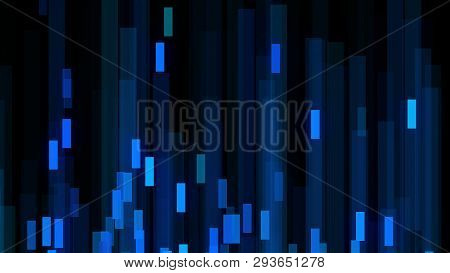 Many Digital Lines In Space - Abstraction Of Data Communication, Computer Generated Background, 3d R