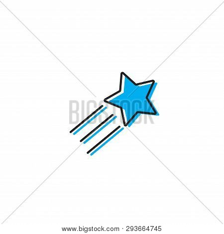 Magic Stars Twinkling Icon Vector, Pictogram, Linear Style, Mobile Concept, Web Icon Design Isolated