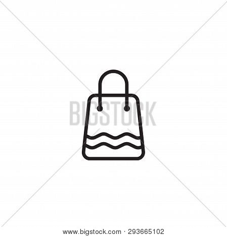 Shopping Bag Icon Vector Design Isolated White Background
