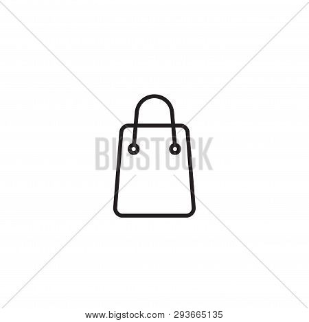 Shopping Bag Icon Vector Design Isolated White Background
