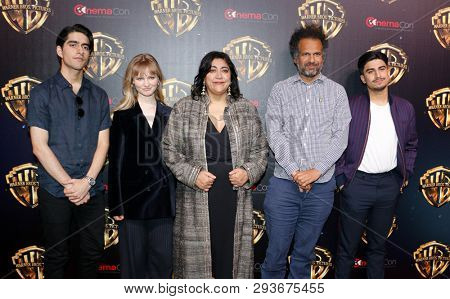 Viveik Kalra, Nell Williams, Gurinder Chadha, Sarfraz Manzoor and Aaron Phagura at the 2019 CinemaCon - 'The Big Picture' Presentation held at the Caesars Palace in Las Vegas, USA on April 2, 2019.