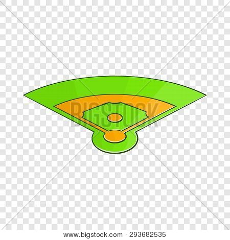 Baseball Field Icon In Cartoon Style Isolated On Background For Any Web Design