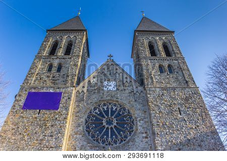 Facade Of The Historic St. Antonius Church In Gronau, Germany