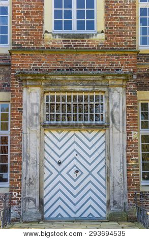 Front Door Of The Historic House Welbergen In Ochtrup, Germany